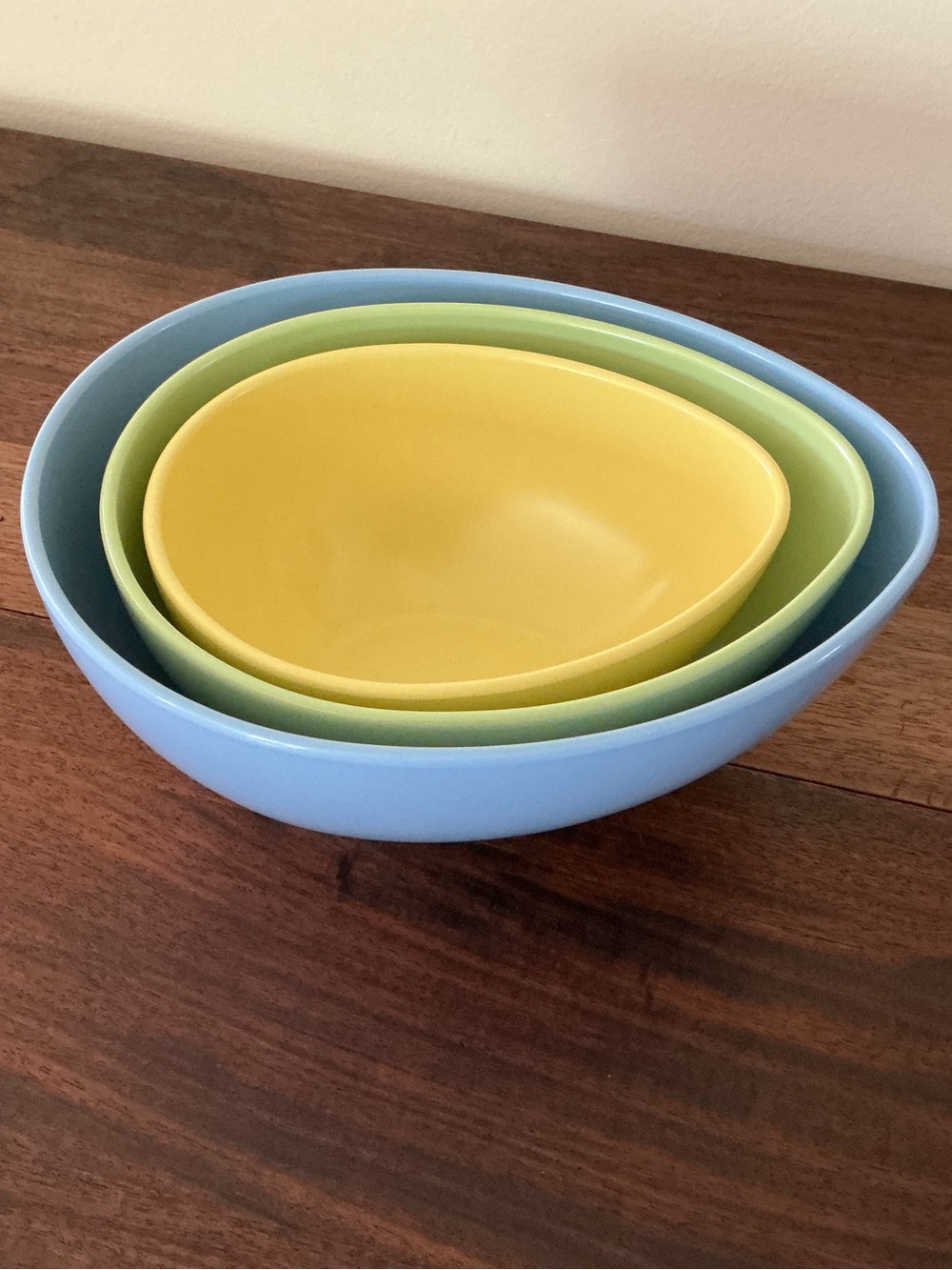 Set of 3 Target Home Pastel Mixing Nesting Teardrop Melamine Bowls